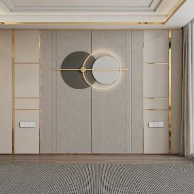 现代卧室背景墙