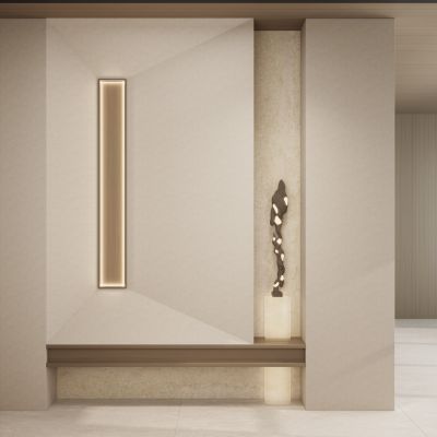 北欧 奶油 中古风 实木 入户隔断 端景 玄关