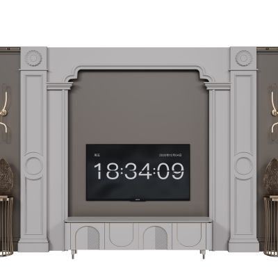 法式电视背景墙