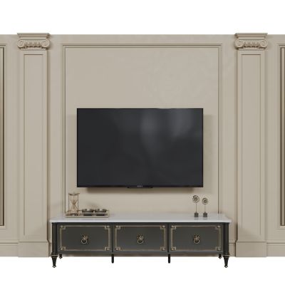 法式电视背景墙