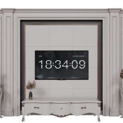 法式电视背景墙