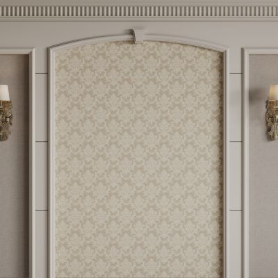 法式背景墙 雕花线条 床头背景墙