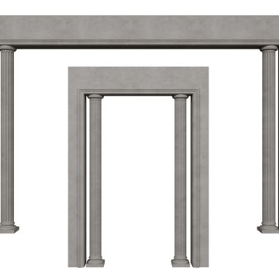 欧式柱子 雕花门楣 门套