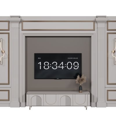 法式电视背景墙