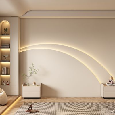 现代卧室背景墙