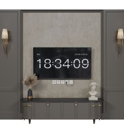 法式电视背景墙