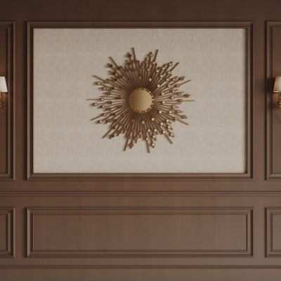 法式背景墙 雕花线条 床头背景墙