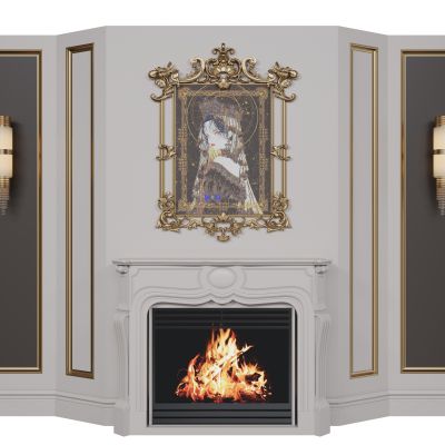 法式背景墙 护墙板 雕花线条