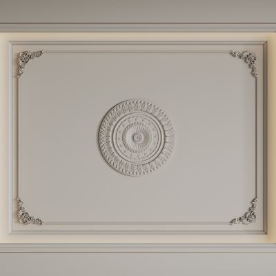 法式天花吊顶 卧室吊顶 客餐厅吊顶
