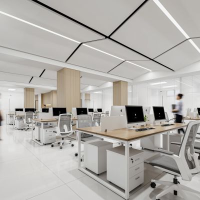 现代办公开敞办公区