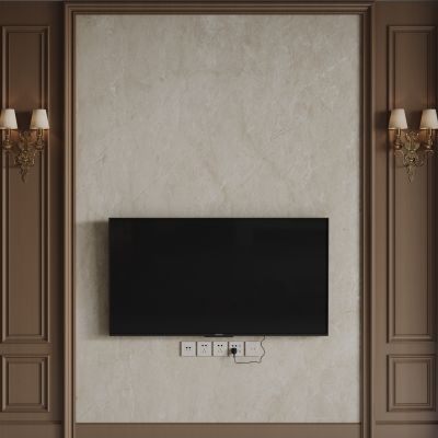 法式电视背景墙