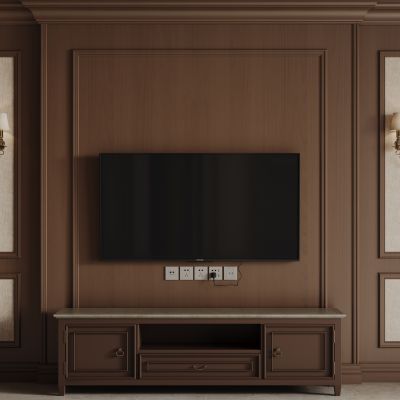 法式电视背景墙