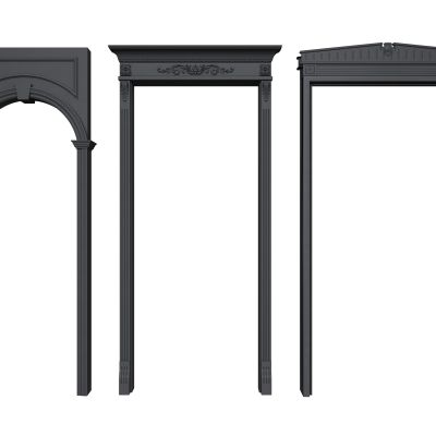 欧式柱子 雕花门楣 门套