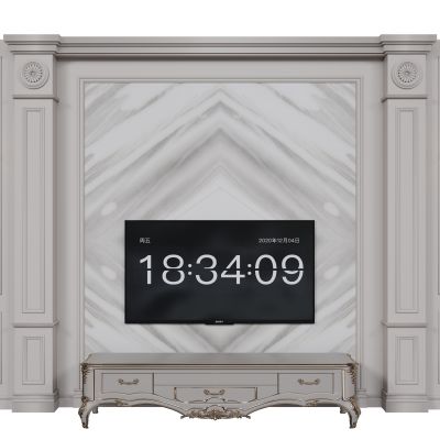 法式电视背景墙