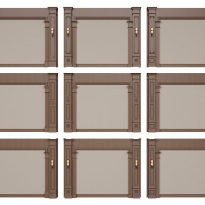 法式背景墙 雕花线条 床头背景墙