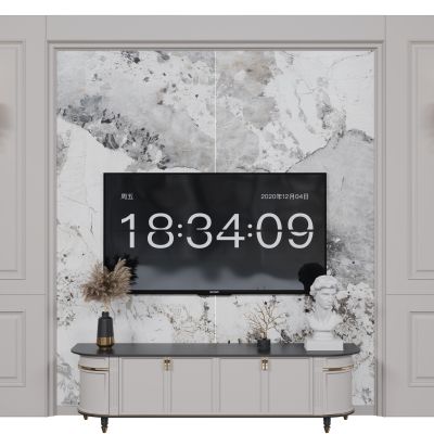 法式电视背景墙