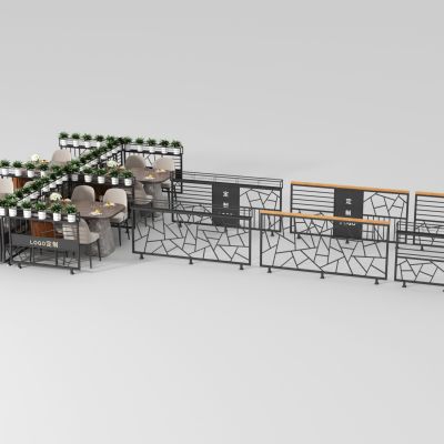 餐厅隔断 餐饮店隔断 矮隔断 花槽隔断 火锅店隔断 自助餐厅隔断