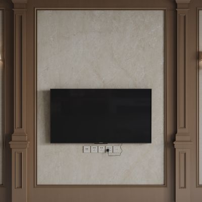 法式电视背景墙