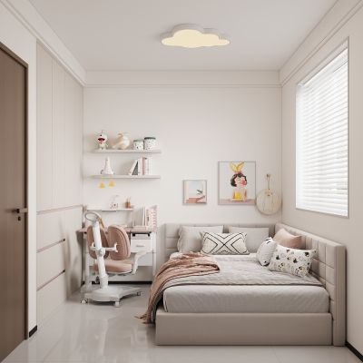 现代儿童房 女孩房