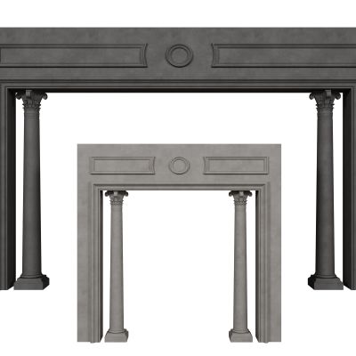 欧式柱子 雕花门楣 门套