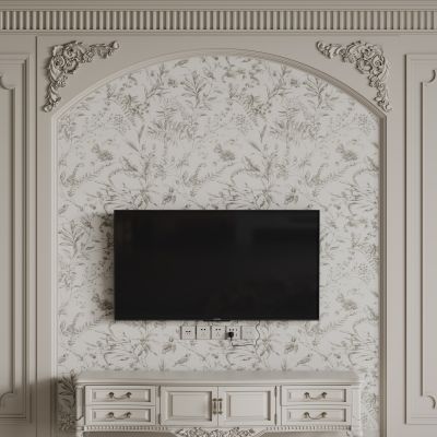 法式电视背景墙