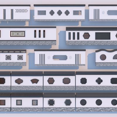 中式小区围墙景墙