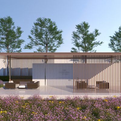 新中式廊架  休闲廊架