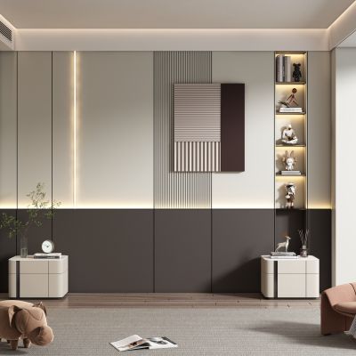 现代客厅背景墙