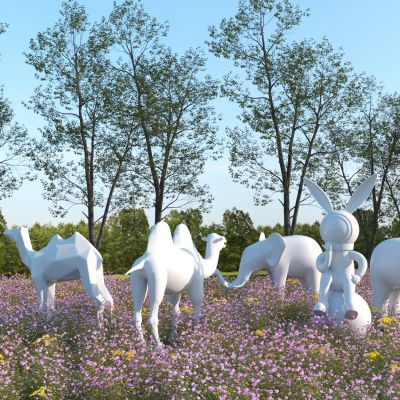 现代动物雕塑小品