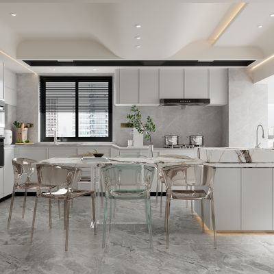 现代简约餐厅厨房