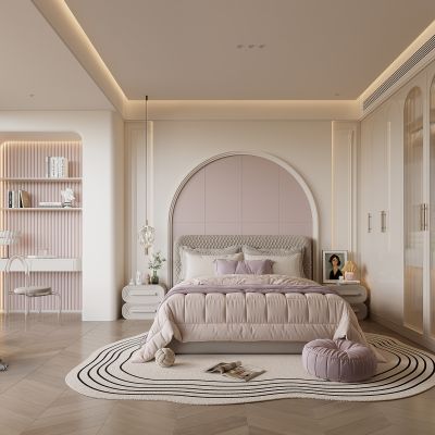 现代奶油风卧室