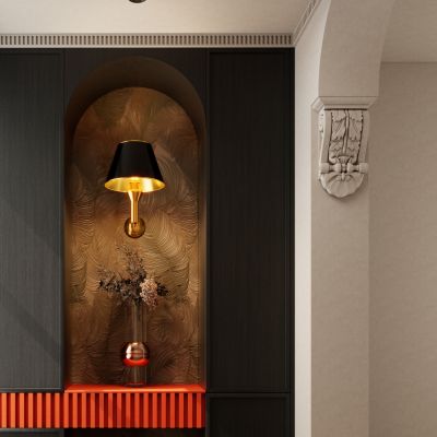 法式 中古 奶油风 岩板 入户端景 鞋柜 玄关