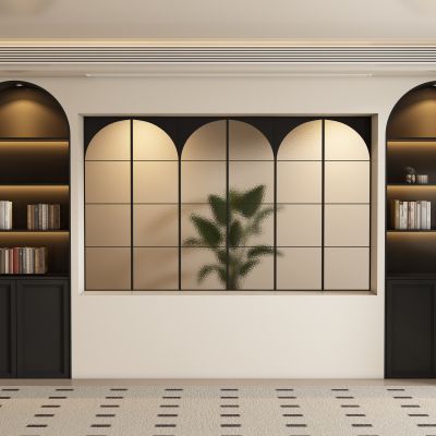 中古法式餐厅背景墙