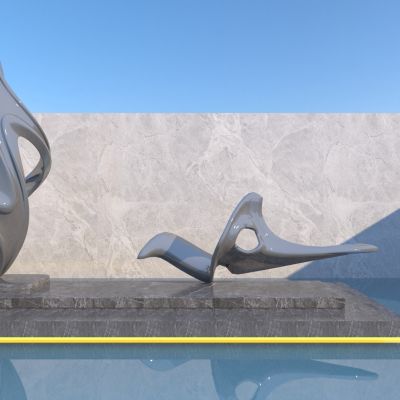 现代异形雕塑小品 金属雕塑