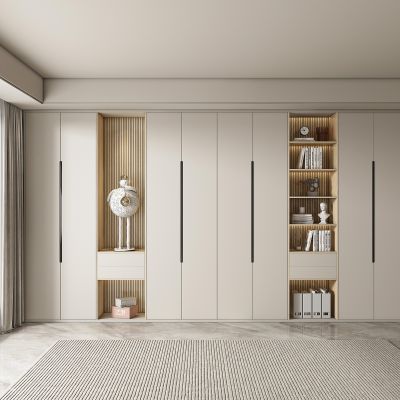 现代书房背景墙