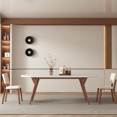 侘寂风中古风餐厅 餐桌椅