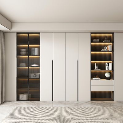 现代书房背景墙