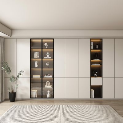 现代书房背景墙