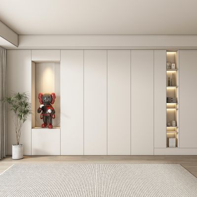 现代书房背景墙