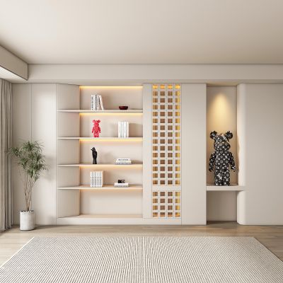 现代书房背景墙