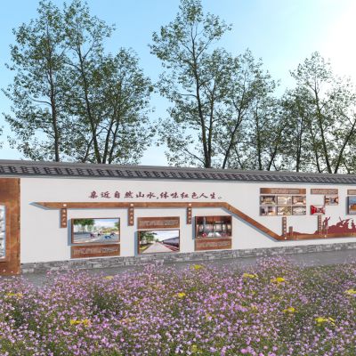 新中式景墙围墙 