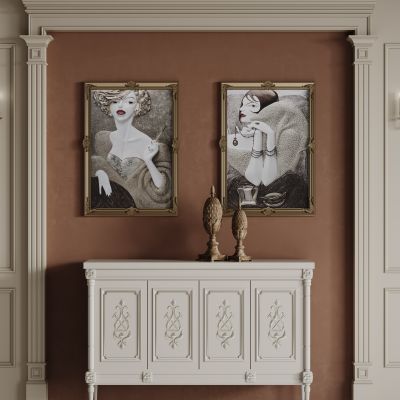 法式床头背景墙