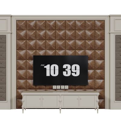 法式电视背景墙