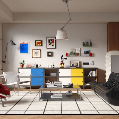 现代包豪斯家居客厅 横厅 小户型客厅