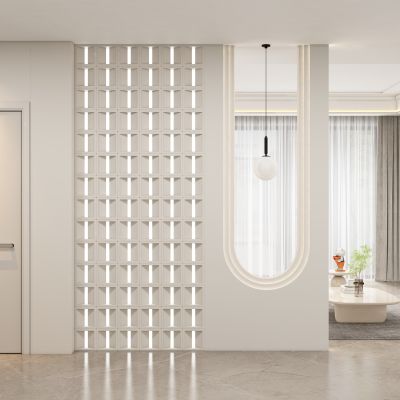 现代奶油风玄关隔断过道