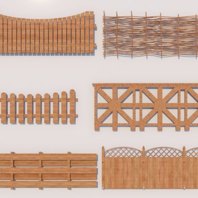 现代木篱笆 木艺栏杆 木围栏 篱笆围栏