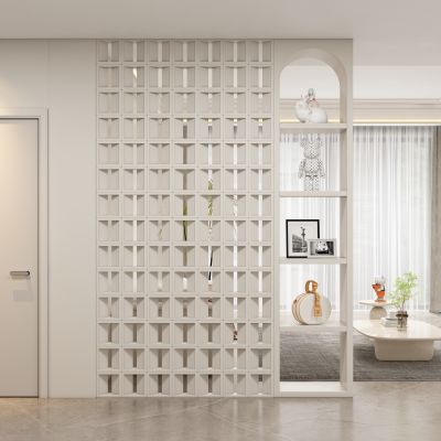 现代奶油风玄关隔断过道