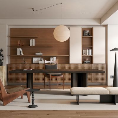 侘寂风书房 复古风书房 客厅书房 别墅书房 开放式书房