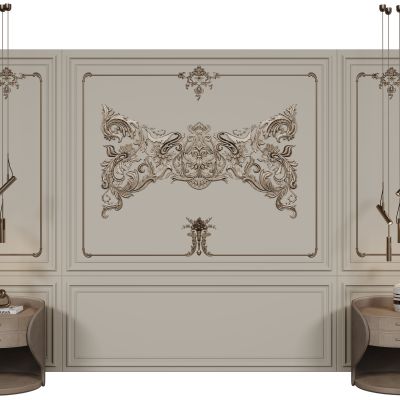 法式床头背景墙