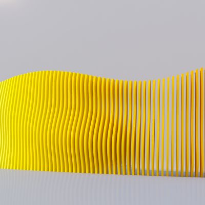 现代景区形象区景墙 渐变色景墙